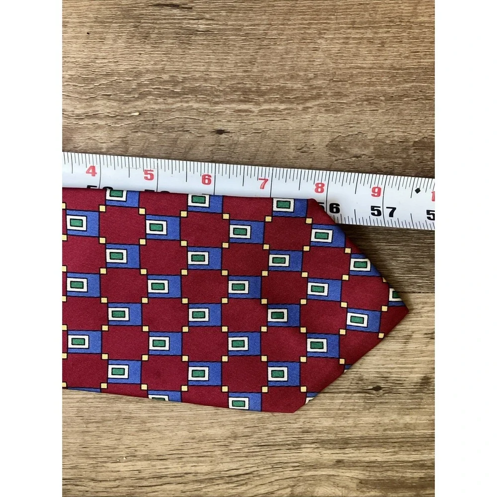 Vintage Polo Ralph Lauren Tie Silk Hand Made In USA‎ Red 4